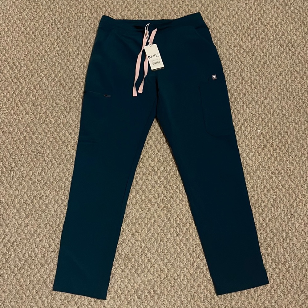 Figs Yola Skinny Scrub Pants Carribean Blue XSP